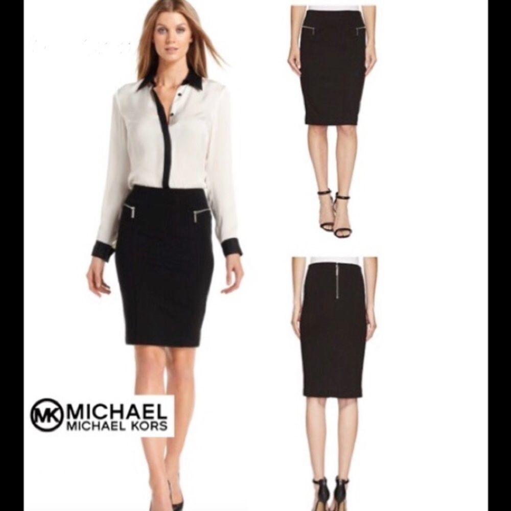 Michael Kors Black Pencil Skirt